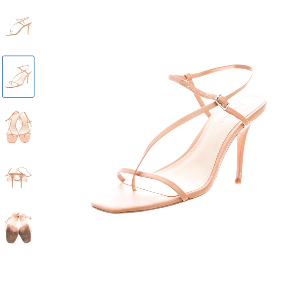 Reformation Beige Strappy Wrap Sandals | Size 7.5 Minimal Summer Wedding